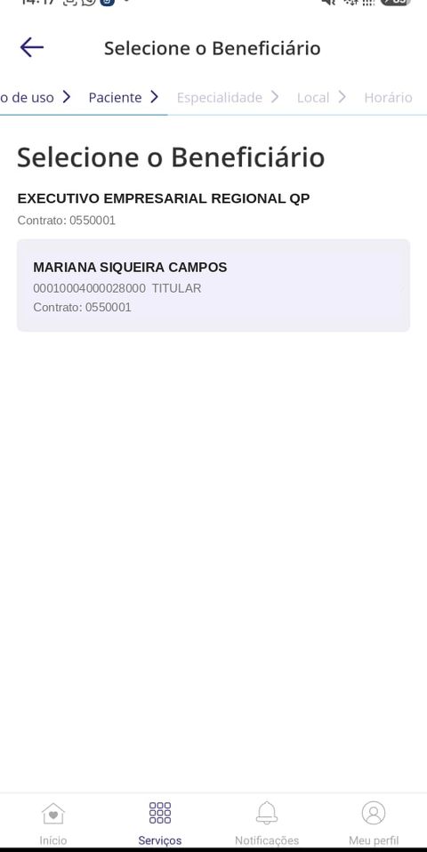 Escolha quem vai ser atendido