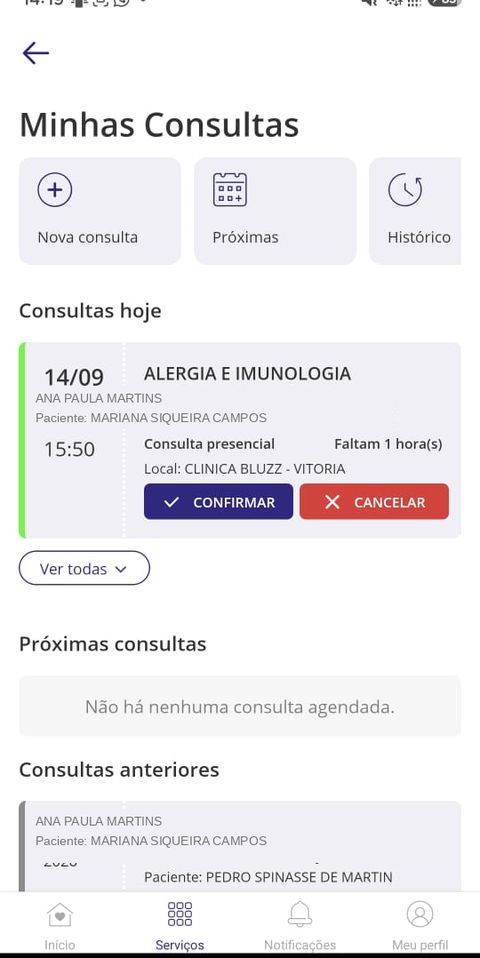Confirme sua presença