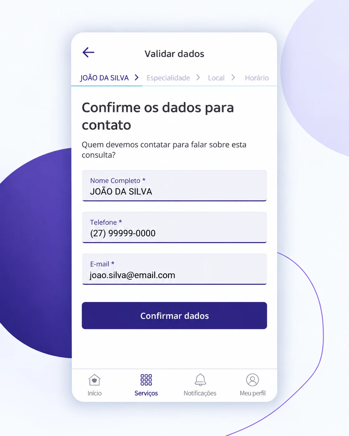 Validação de dados