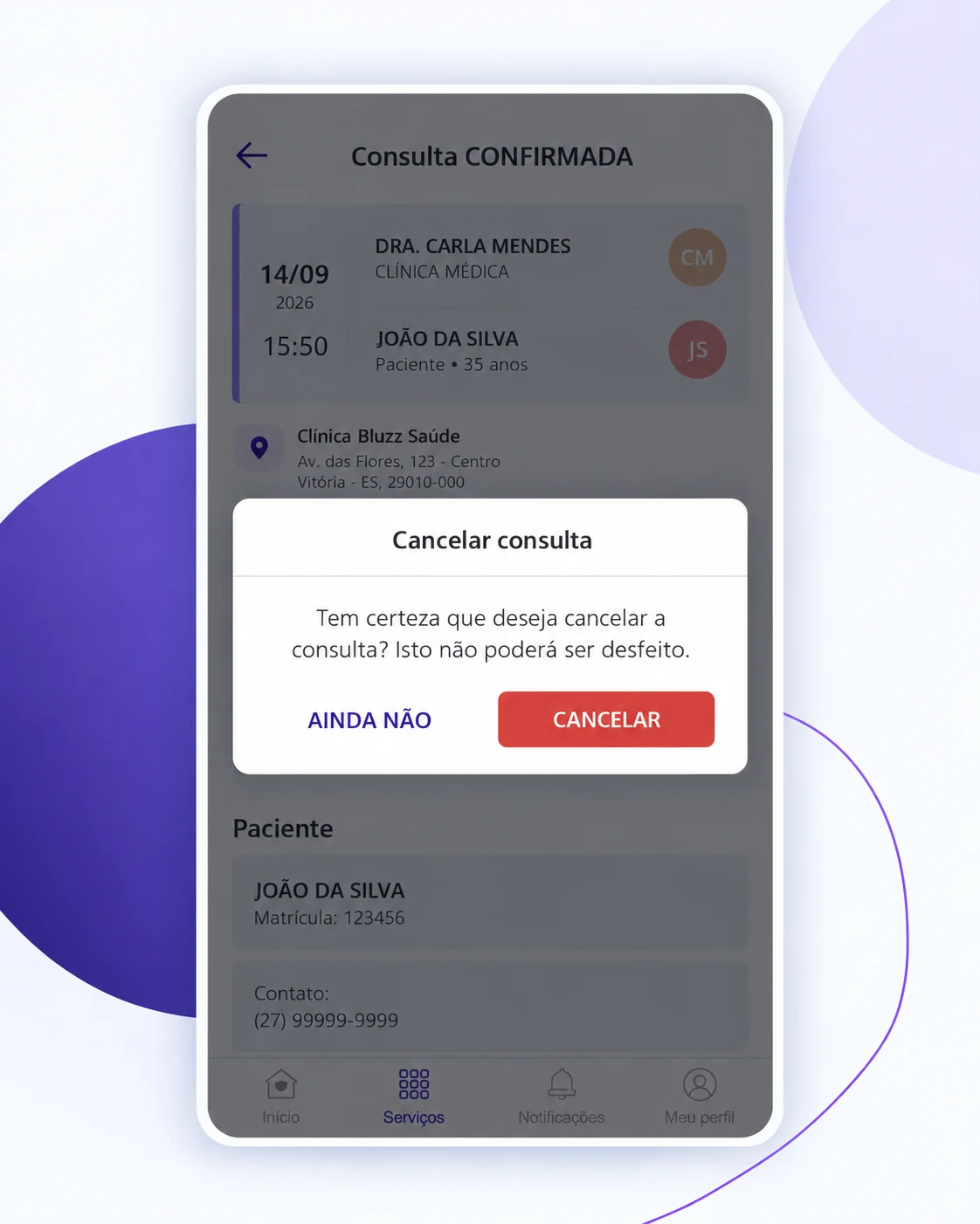 Cancelamento de consulta