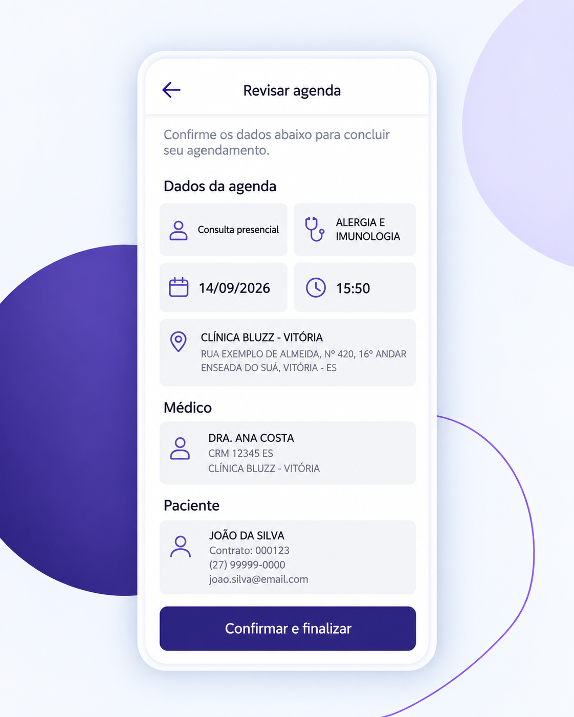 Revisão do agendamento