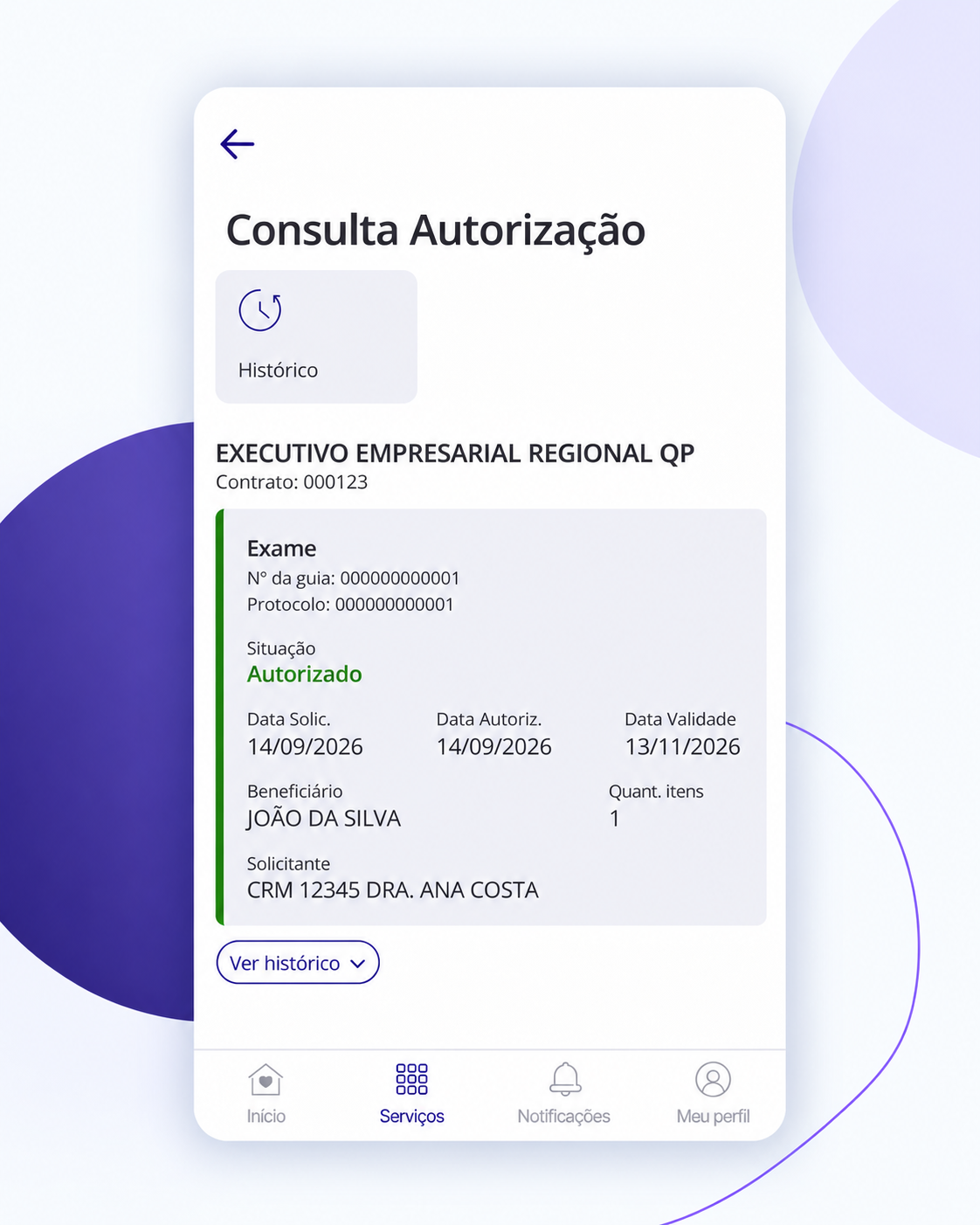 Consulta Autorização: Consulte suas autorizações