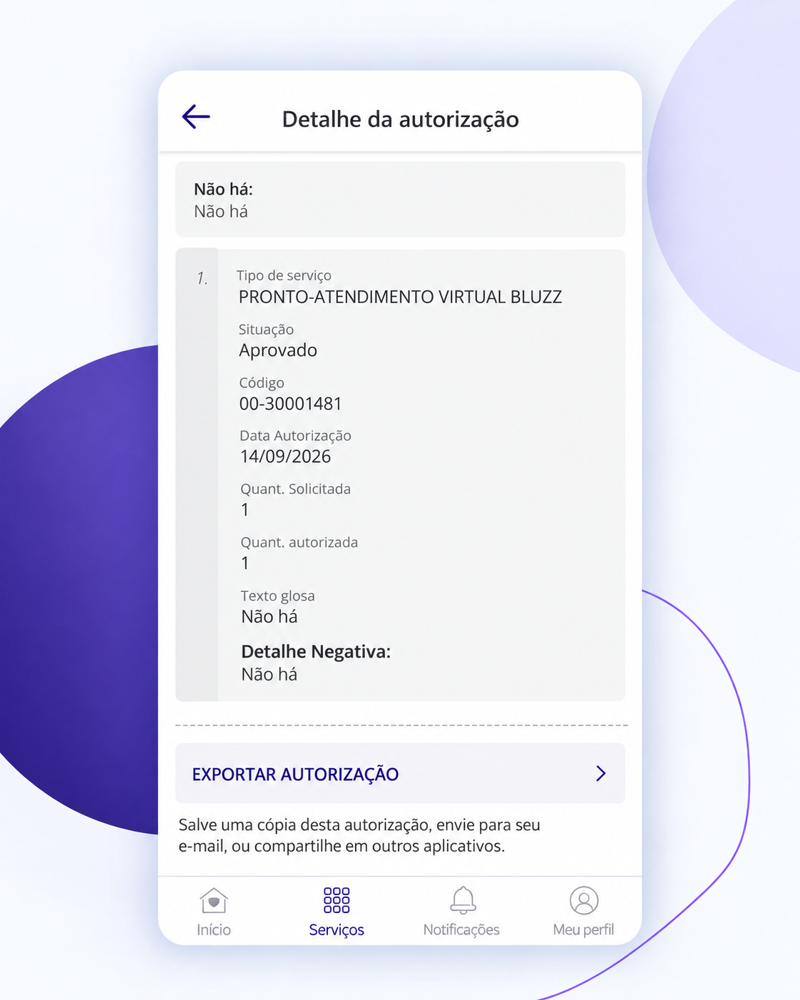 Consulta Autorização: Exporte a autorização