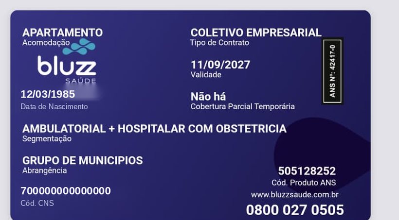 Verso do cartão virtual