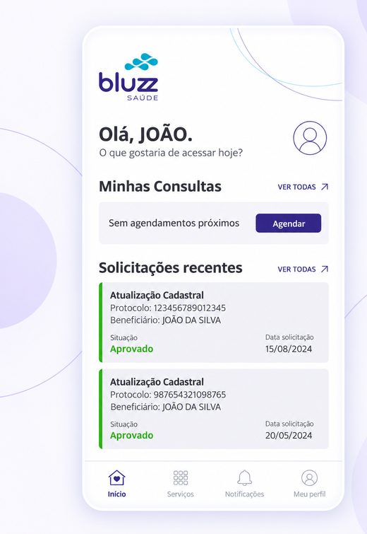 Tela inicial do aplicativo