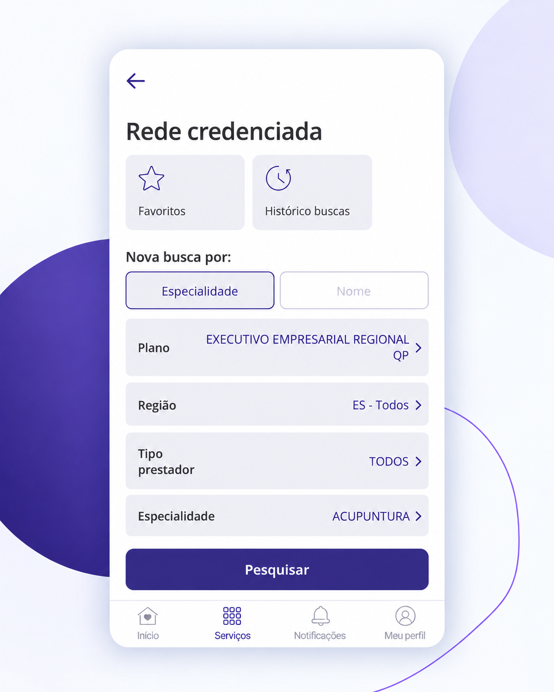 Rede Credenciada: Confira os filtros e pesquise