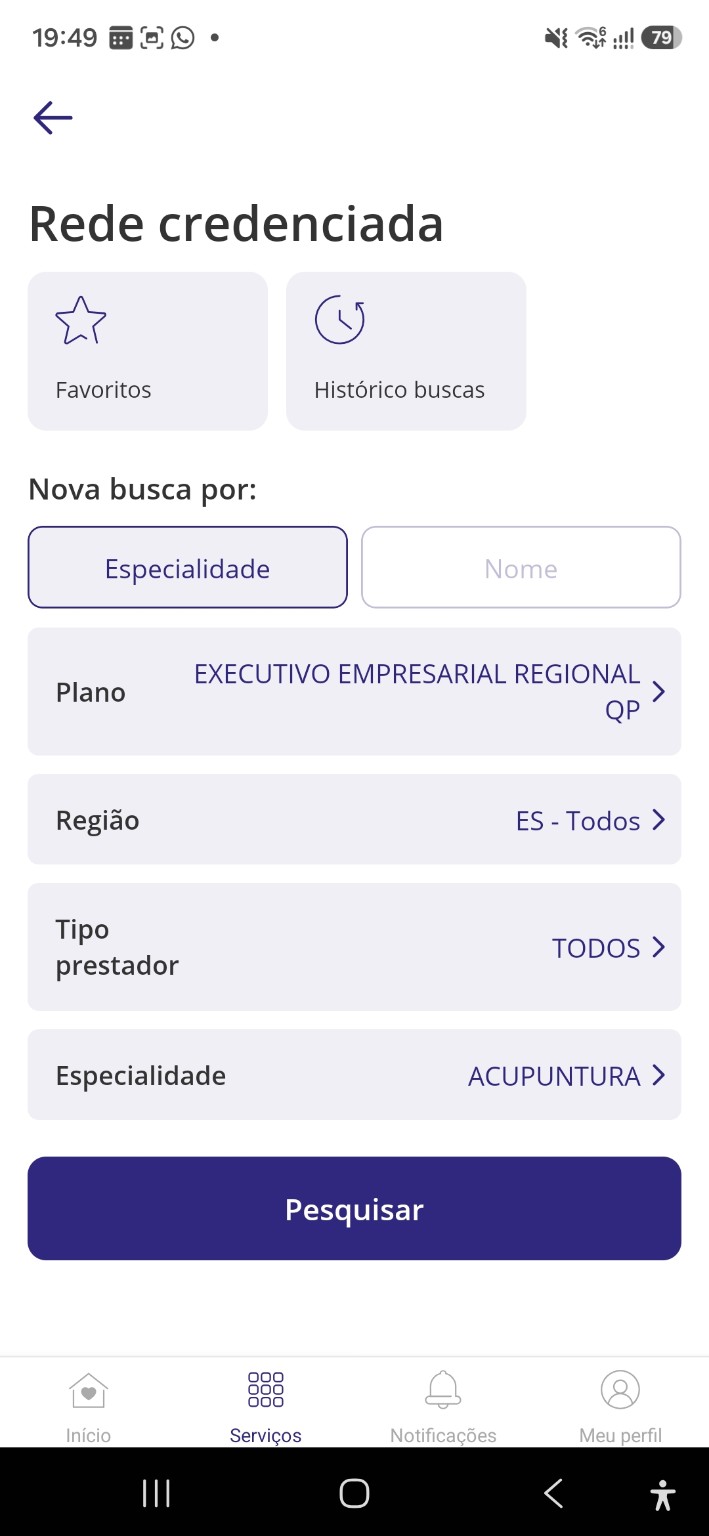 Rede Credenciada: Confira os filtros e pesquise