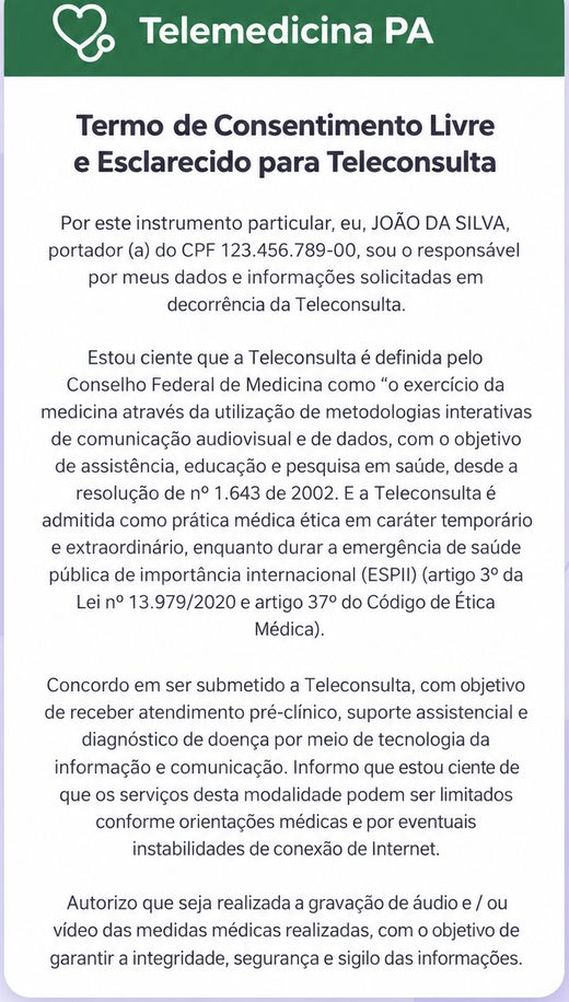 Termo de consentimento