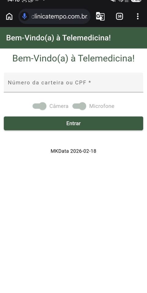 Tela de acesso à teleconsulta